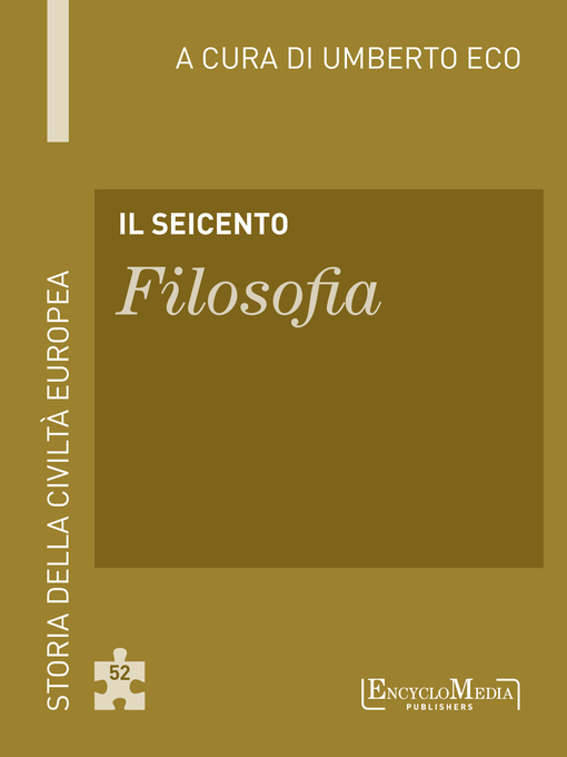 Title details for Il Seicento--Filosofia by Umberto Eco - Available